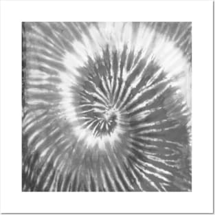 Gray and White Tie Dye Posters and Art